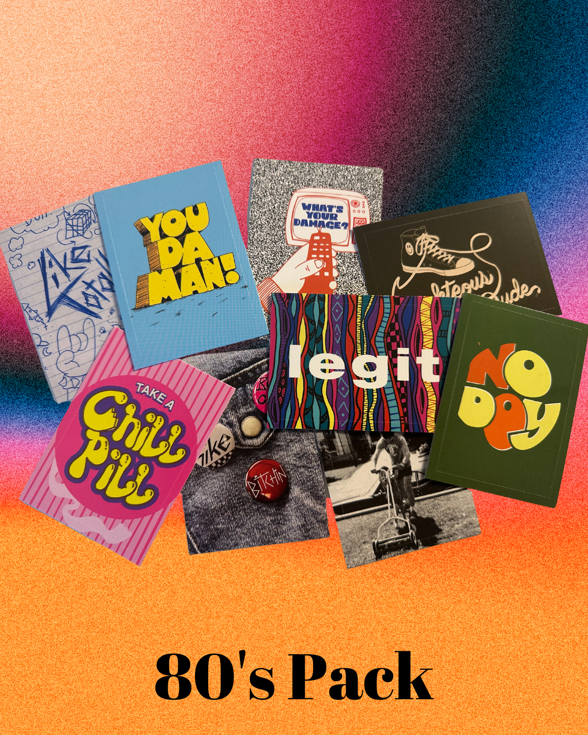 Vintage Decade Sticker Packs