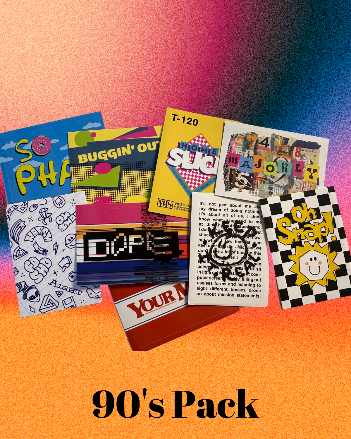 Vintage Decade Sticker Packs