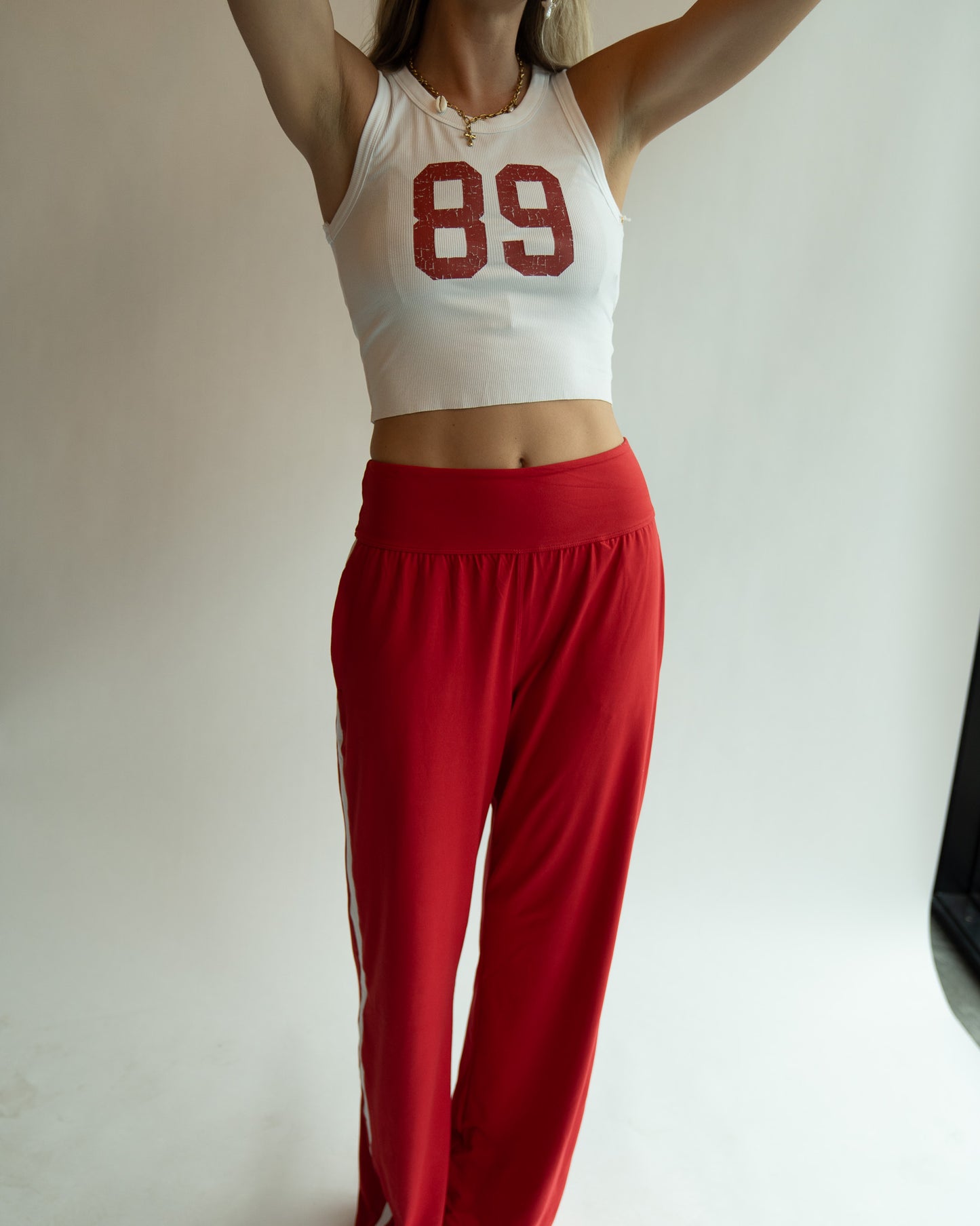 Track Yoga Pants - Red