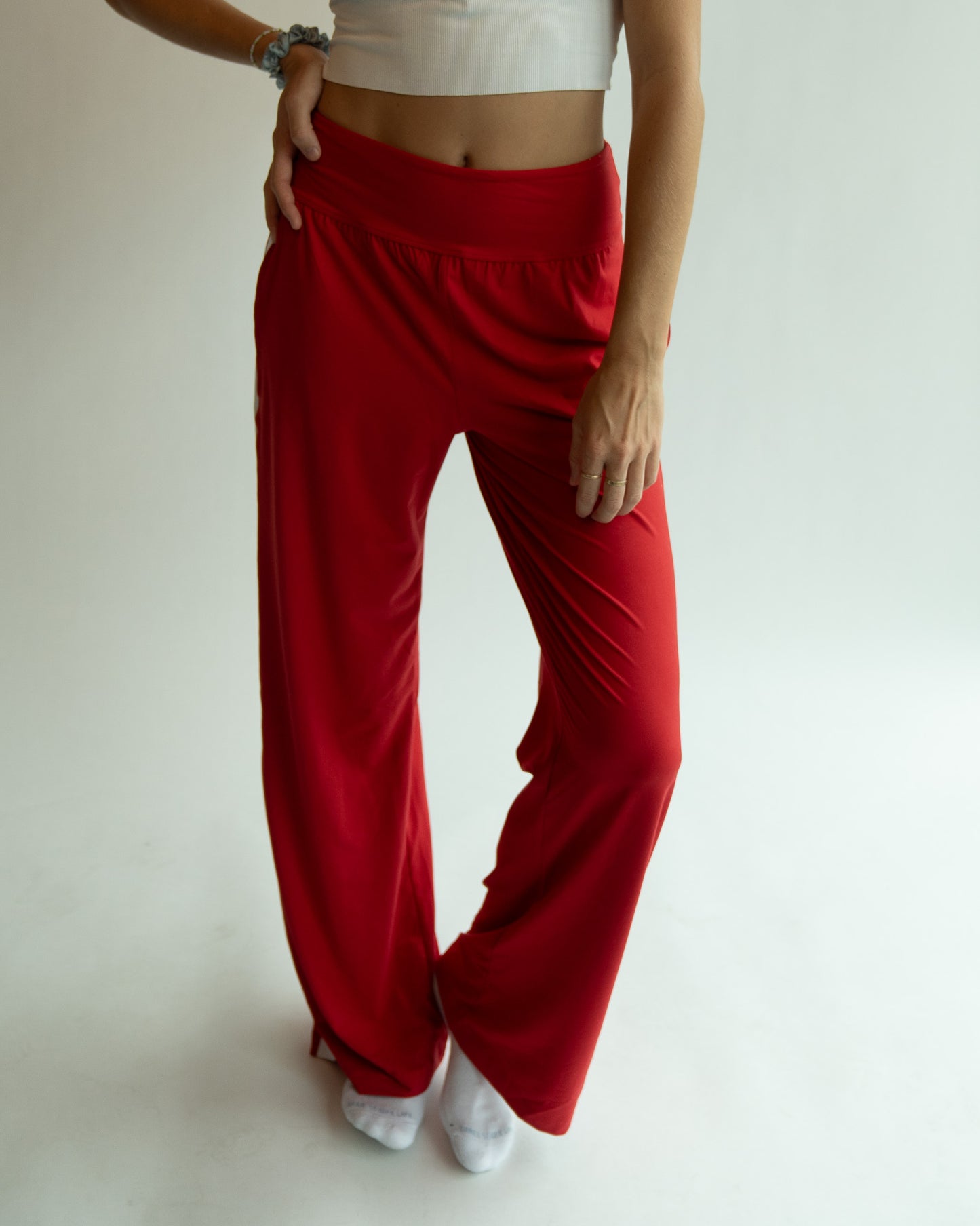 Track Yoga Pants - Red