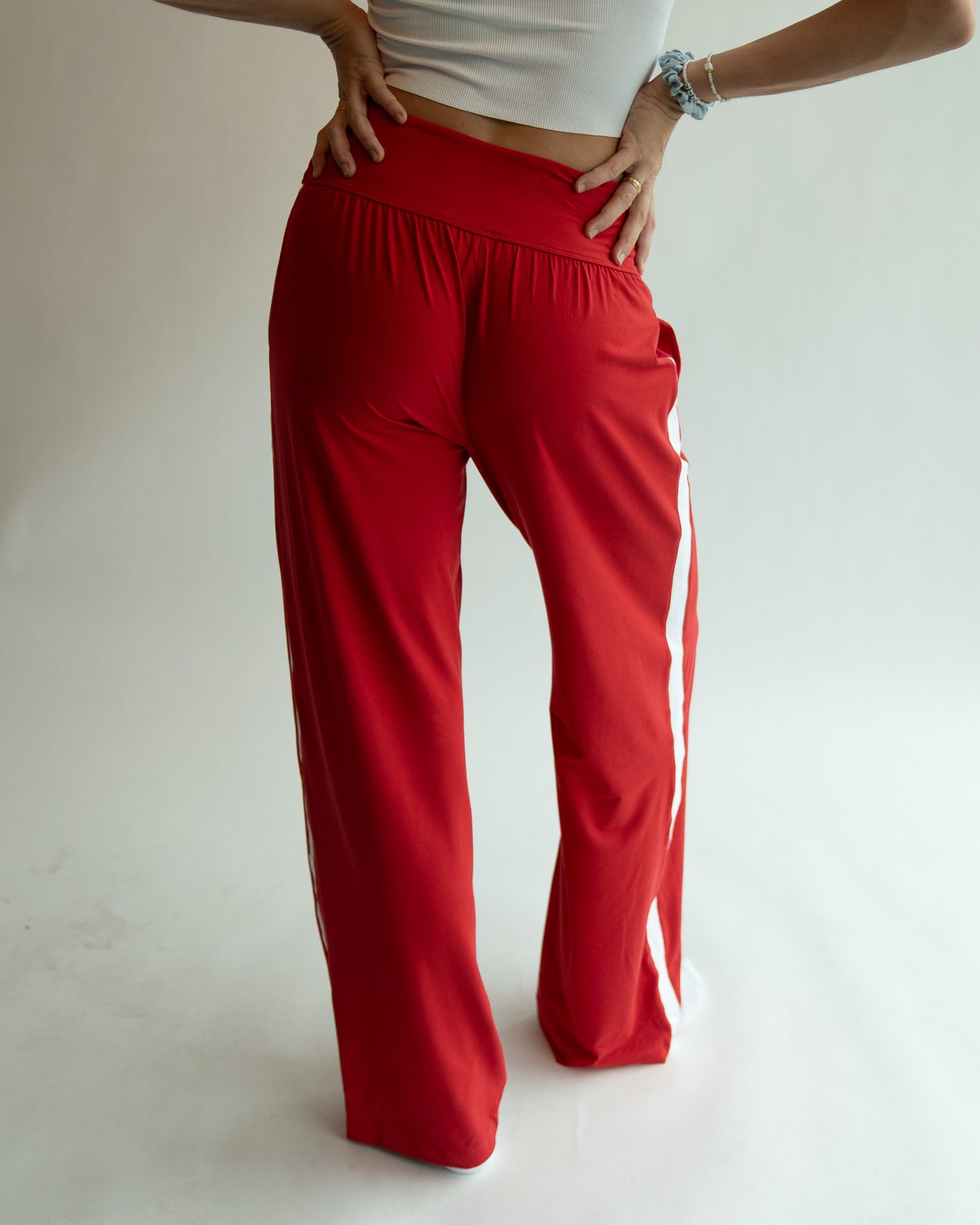Track Yoga Pants - Red