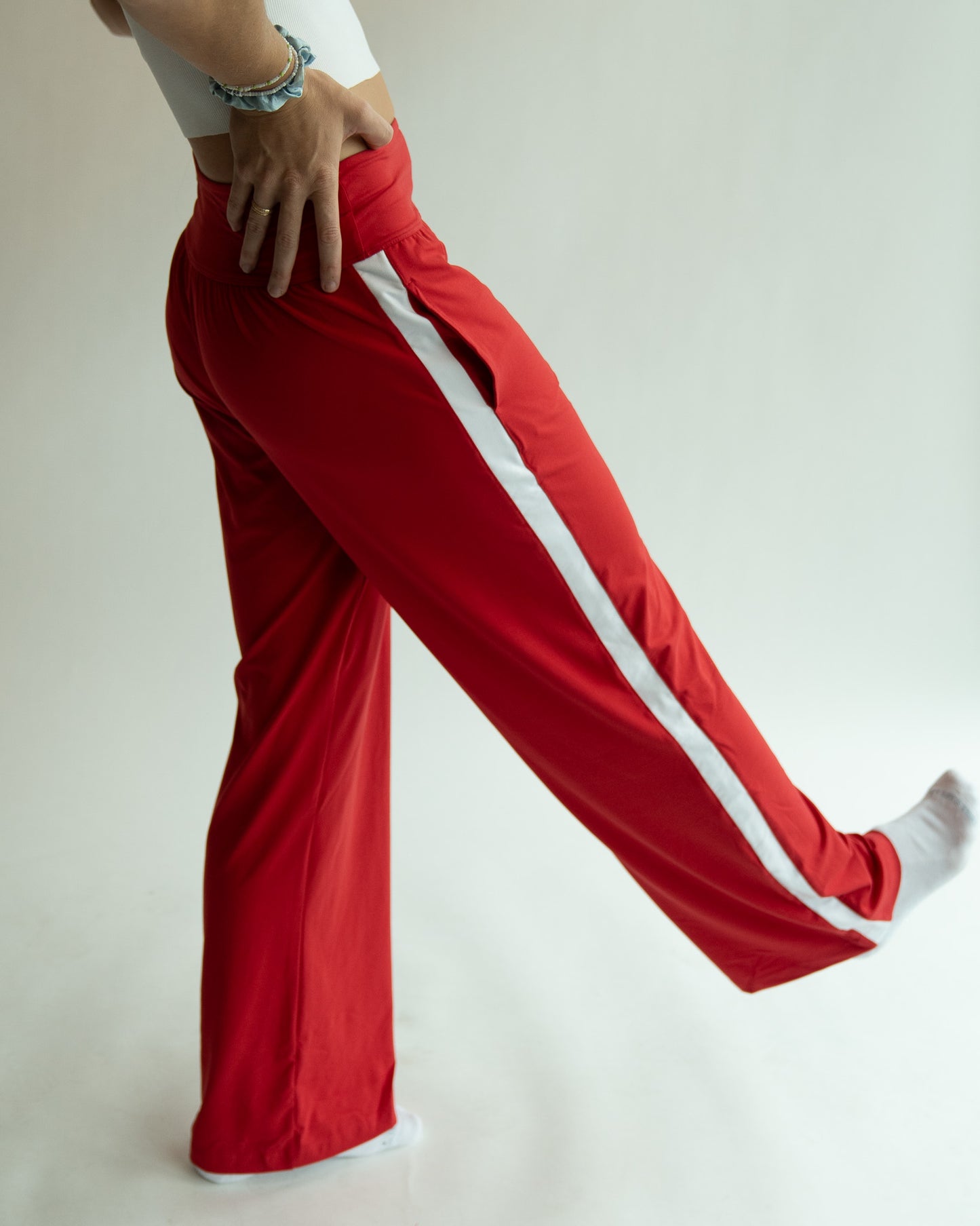 Track Yoga Pants - Red