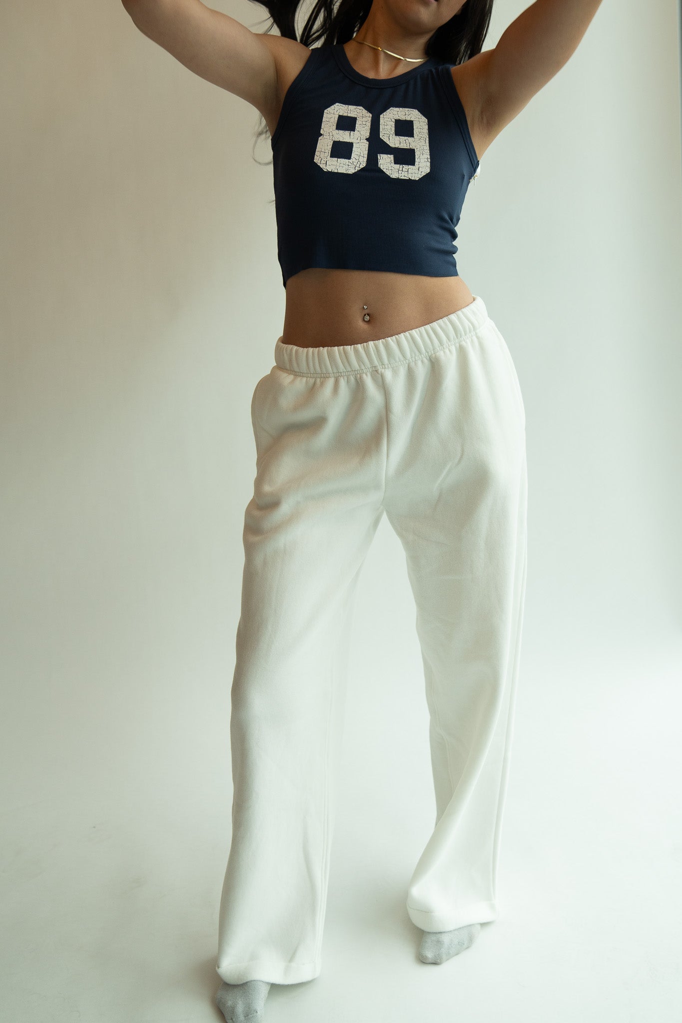 Just Lounging Wide Leg - White