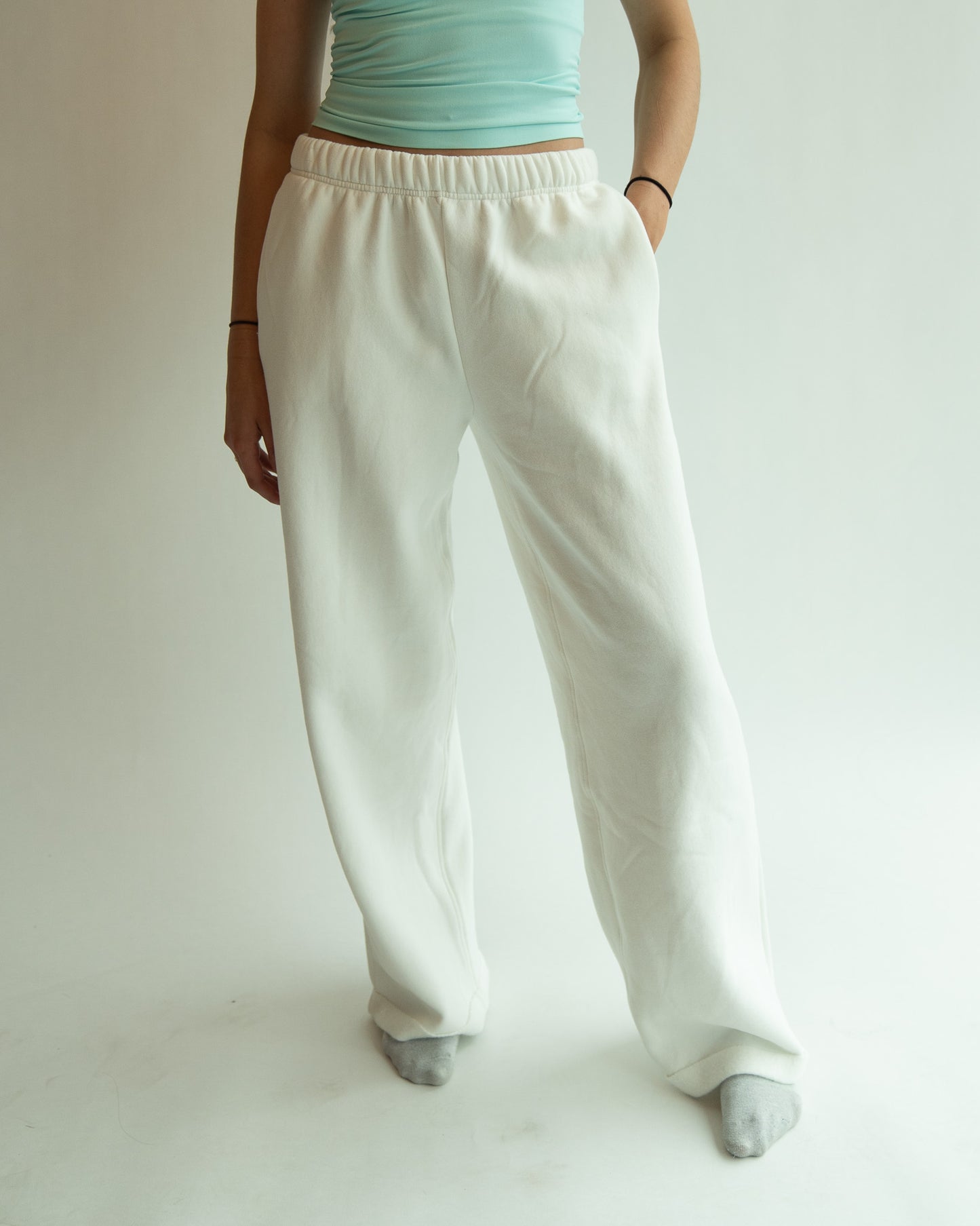 Just Lounging Wide Leg - White