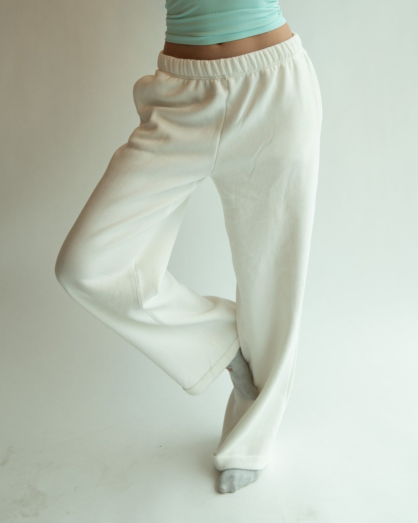 Just Lounging Wide Leg - White