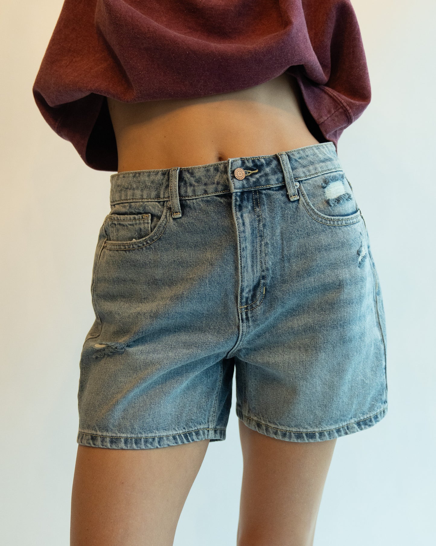 Vintage High Rise Mom Jean Shorts
