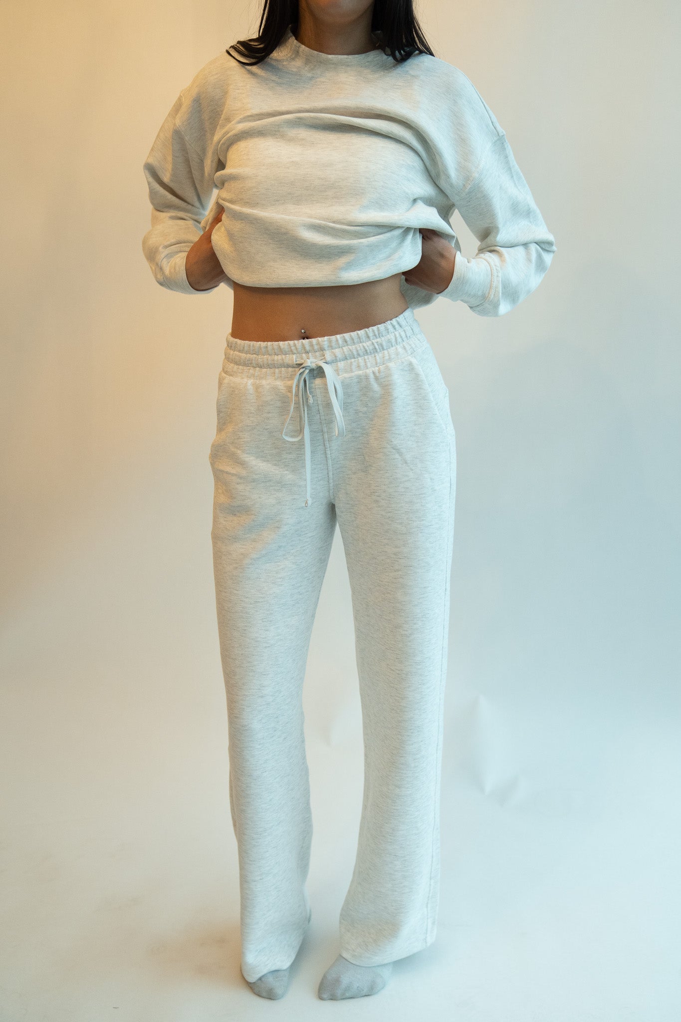 Airy Sweatpants - Heather White