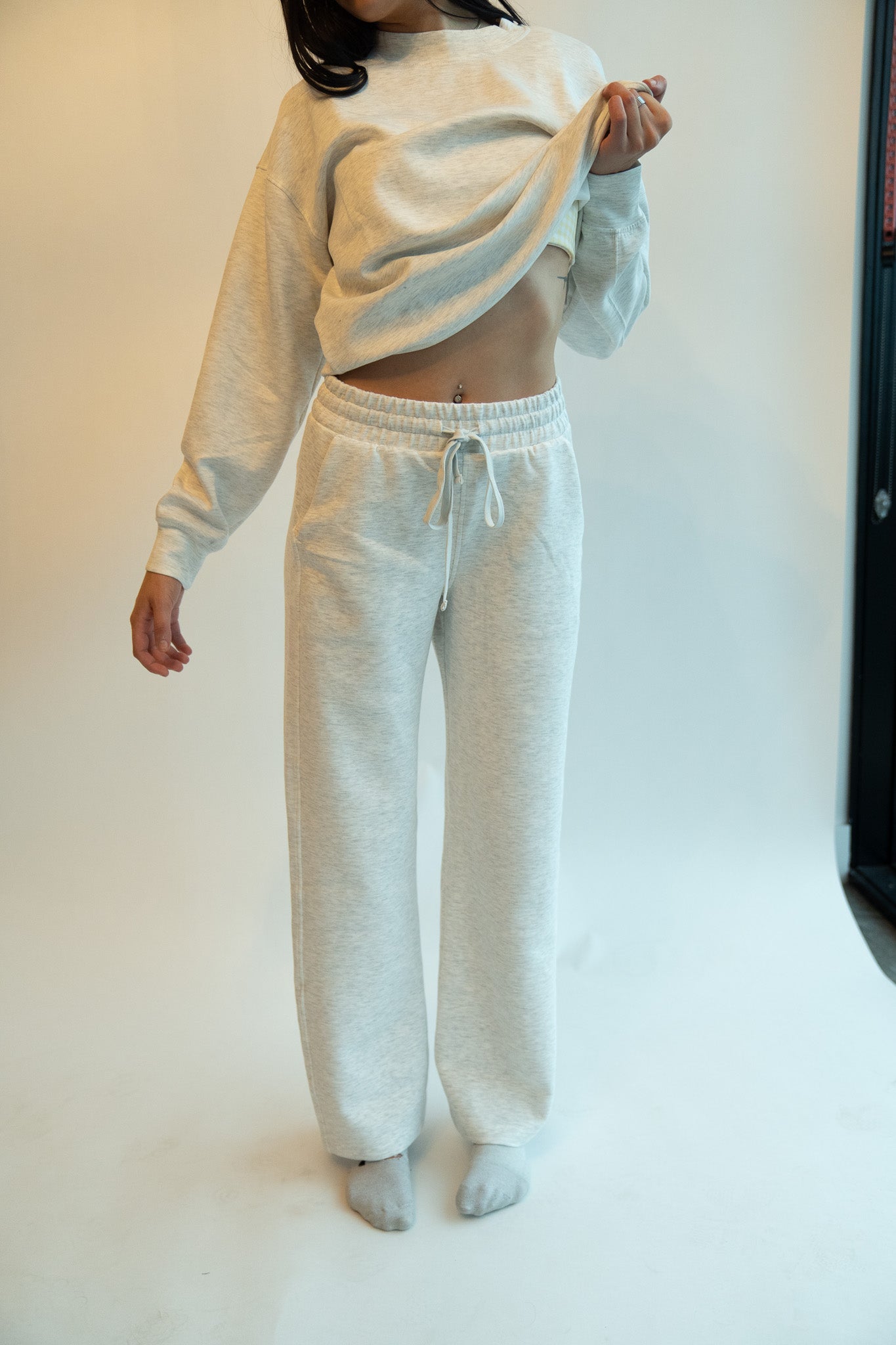 Airy Sweatpants - Heather White