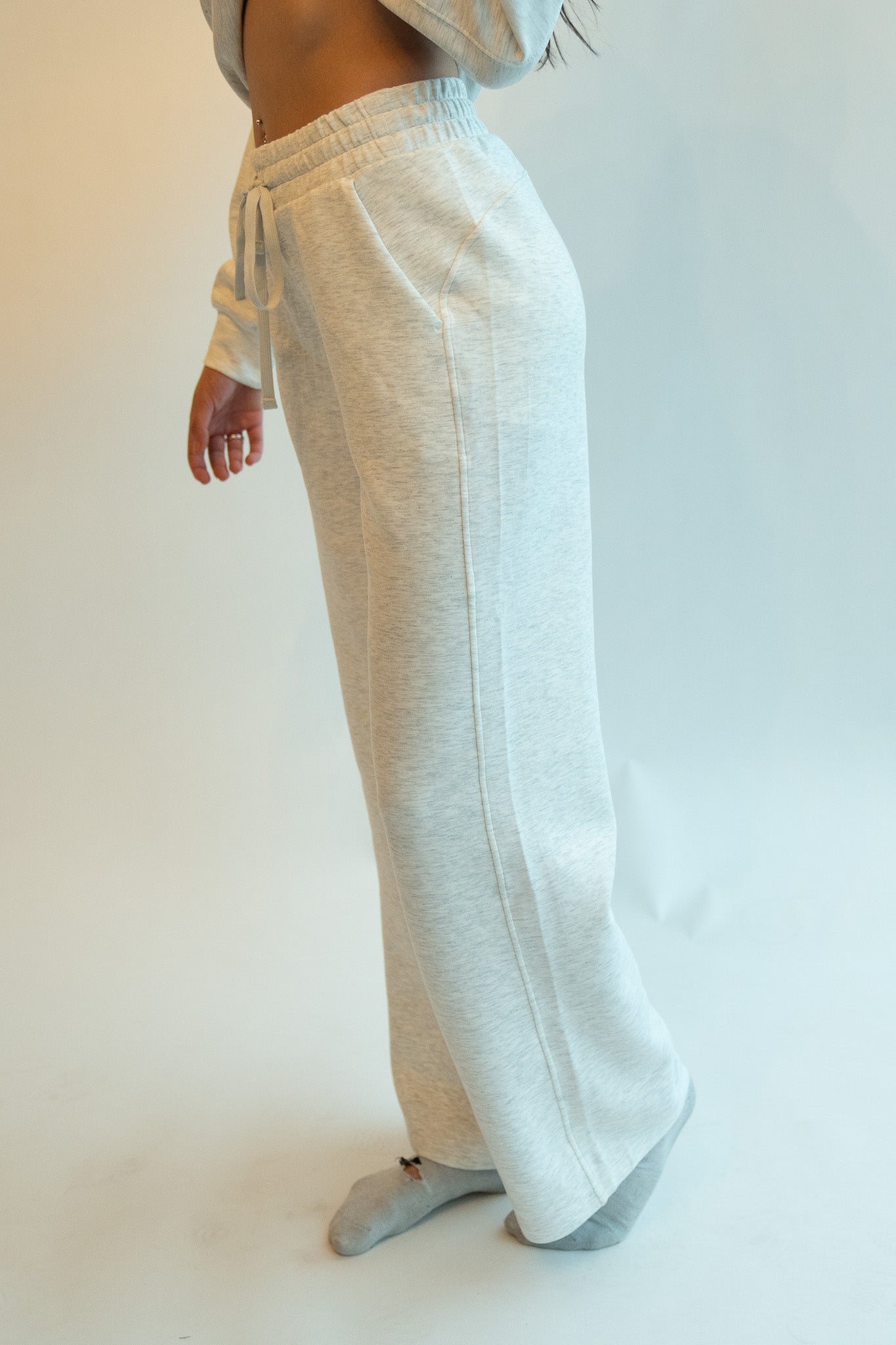 Airy Sweatpants - Heather White