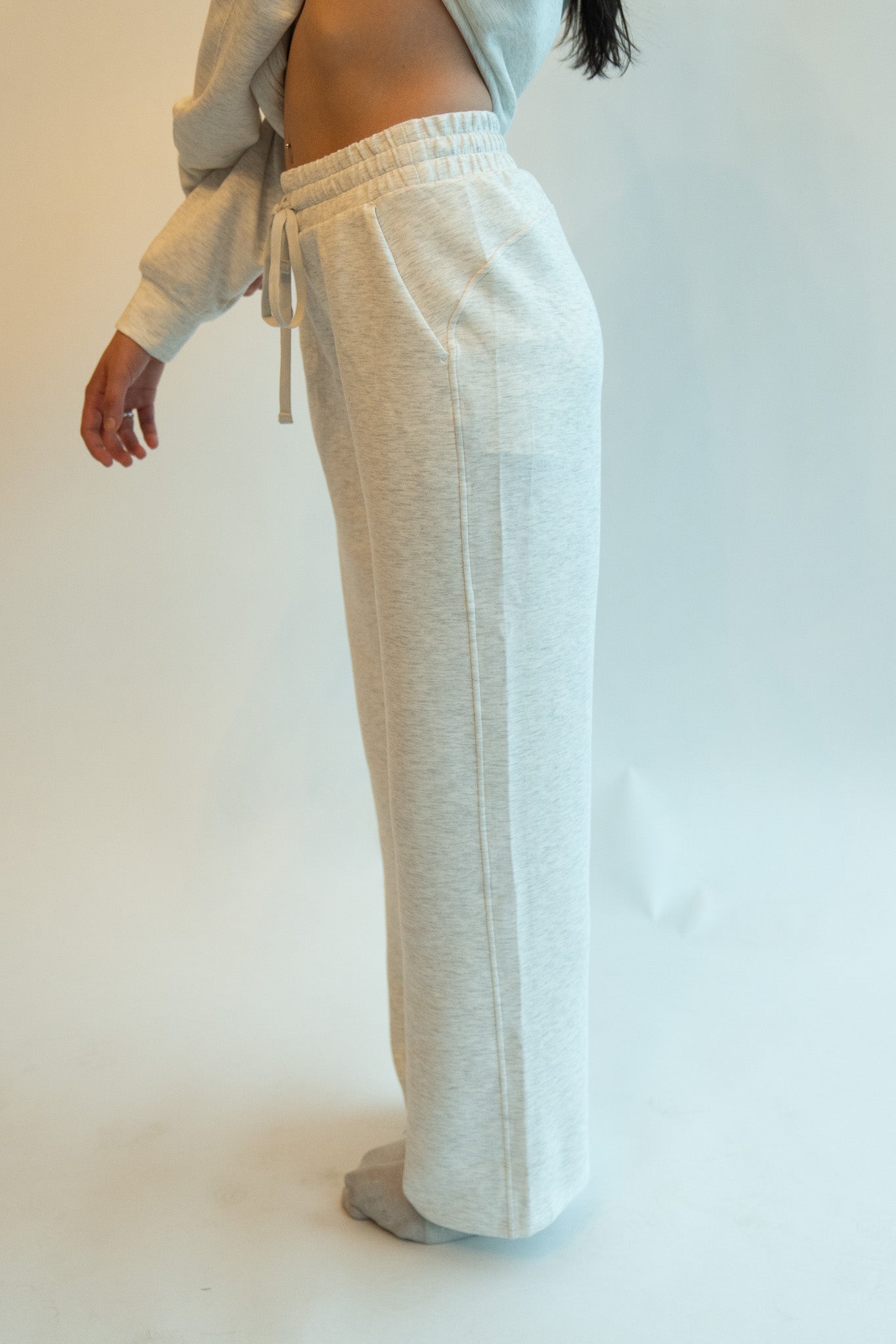 Airy Sweatpants - Heather White