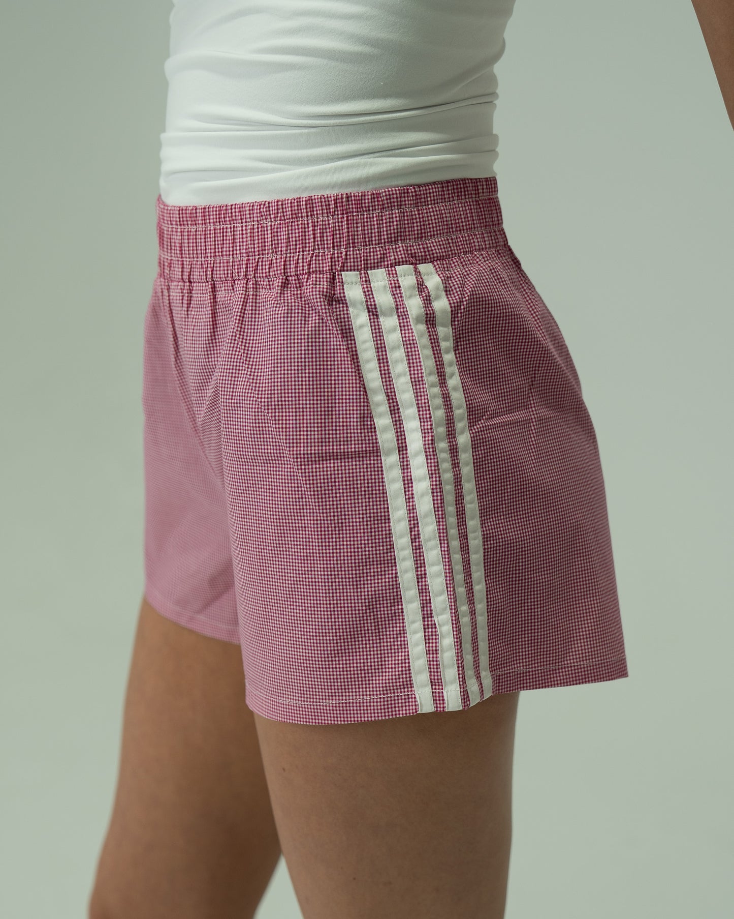 Gingham Track Shorts