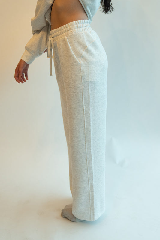 Airy Sweatpants - Heather White
